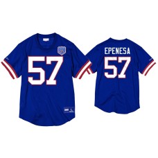 Buffalo Bills #57 AJ Epenesa Royal Superbowl XXV Anniversary Mesh Crewneck Jersey Buffalo Bills #57 AJ Epenesa Royal Superbowl XXV Anniversary Mesh Crewneck Jersey