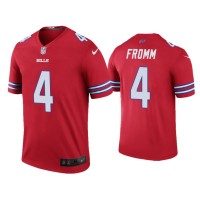 Buffalo Bills #4 Color Rush Legend Jake Fromm Red Jersey Buffalo Bills #4 Color Rush Legend Jake Fromm Red Jersey