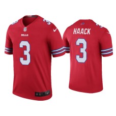 Buffalo Bills #3 Color Rush Legend Matt Haack Red Jersey Buffalo Bills #3 Color Rush Legend Matt Haack Red Jersey