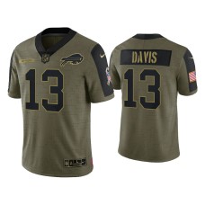 Buffalo Bills #13 Gabriel Davis Olive 2021 Salute To Service Limited Jersey Buffalo Bills #13 Gabriel Davis Olive 2021 Salute To Service Limited Jersey