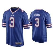 Buffalo Bills #3 Matt Haack Royal Game Jersey Buffalo Bills #3 Matt Haack Royal Game Jersey