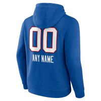 Buffalo Bills Fanatics Branded Personalized Name & Number Team Wordmark Pullover Hoodie - Royal