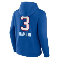 Damar Hamlin Buffalo Bills Fanatics Branded Team Wordmark Player Name & Number Pullover Hoodie - Royal