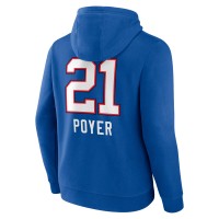 Jordan Poyer Buffalo Bills Fanatics Branded Team Wordmark Player Name & Number Pullover Hoodie - Royal