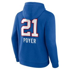 Jordan Poyer Buffalo Bills Fanatics Branded Team Wordmark Player Name & Number Pullover Hoodie - Royal
