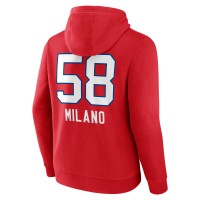 Matt Milano Buffalo Bills Fanatics Branded Team Wordmark Player Name & Number Pullover Hoodie - Red