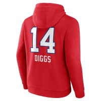 Stefon Diggs Buffalo Bills Fanatics Branded Team Wordmark Player Name & Number Pullover Hoodie - Red